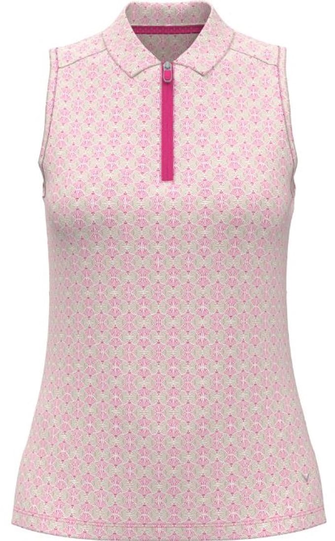 Callaway Premium Opti Dri Mouwloze Polo Pink Beige