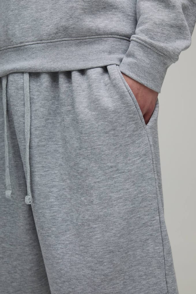 Essentiële Jersey Jort | Grey Marl | Size 3XL