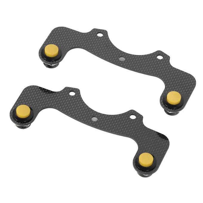 2 stuks Stuurwiel Claxonknop Koolstofvezel Verbeterde Functionaliteit Externe Claxonknop Kit geel
