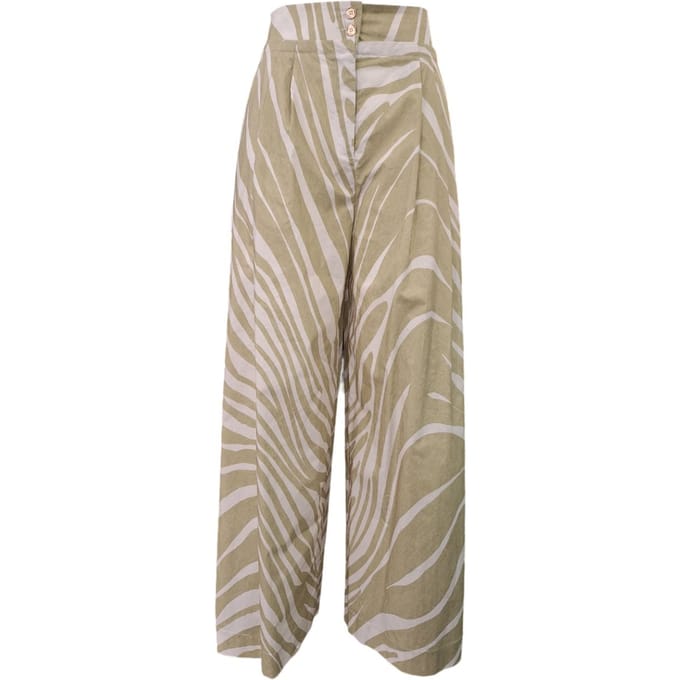 Skills & Genes - Beige/groene broek W271GINA582
