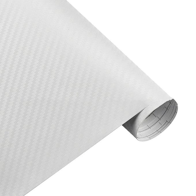 Carbon Wrap - 3D Wrap Folie - Wrapping Folie - Wit | 30 x 127