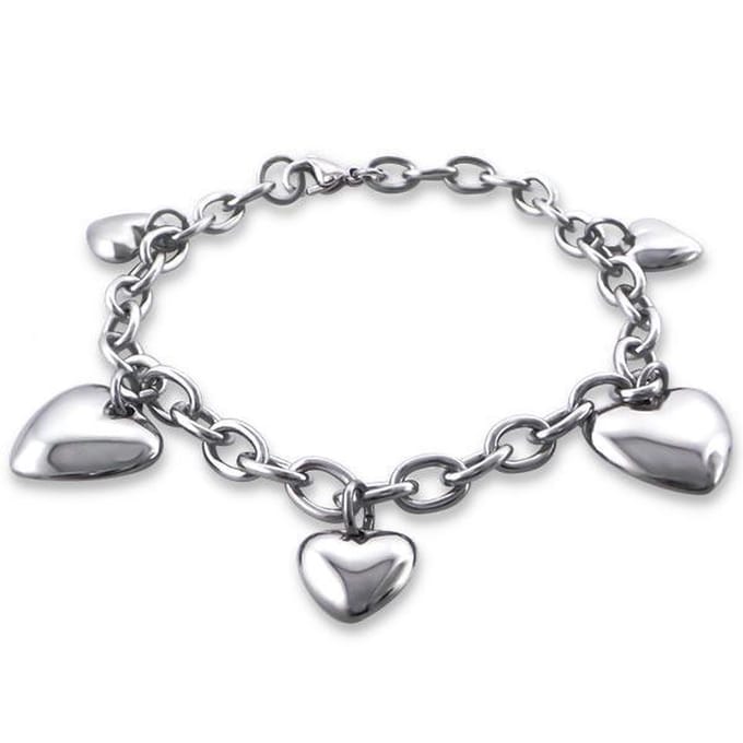 Amanto Armband Caol - 316L Staal - Bedel Hart - 18cm