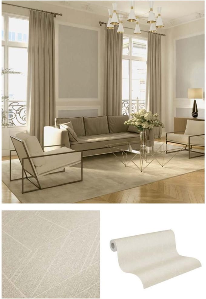 LUXUEUS ART DECO BEHANG | Grafisch - grijs wit - "Architects Paper" A.S. Création Villa