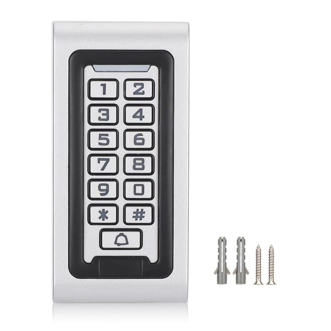 Système de contrôle d'accès par clavier RFID 125 kHz, autonome, 2 000 utilisateurs white