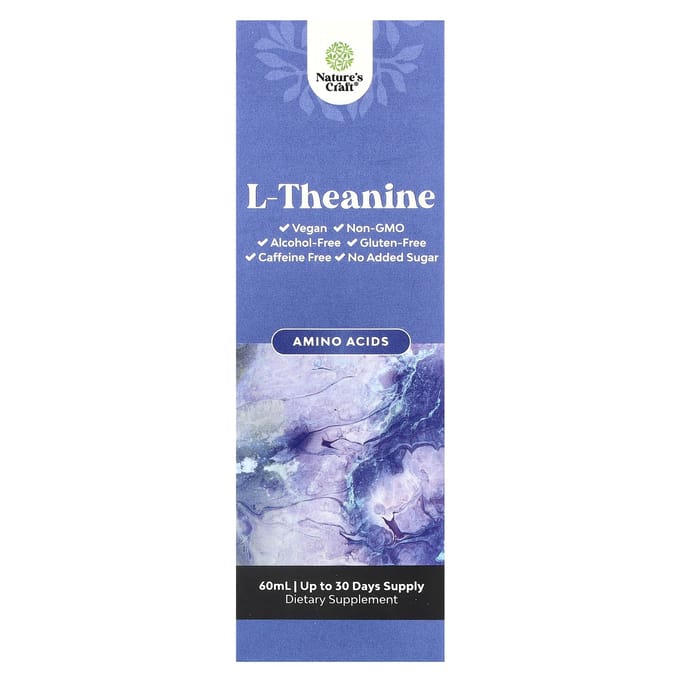 Nature's Craft, l-théanine, sans alcool, 60 ml