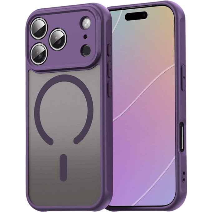 Mocaa Apple iPhone 17 Pro Slim Anti-Shock MagSafe Hoesje Paars