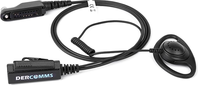 DerComms® security oortje voor Caltta PH6 / E6 - D shape headset - oorschelp - DCH-32C