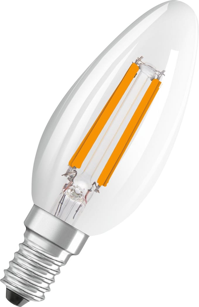 Osram LED Classic E14 Kaars Filament Helder 1.2W 255lm - 840 Koel Wit | Vervangt 25W