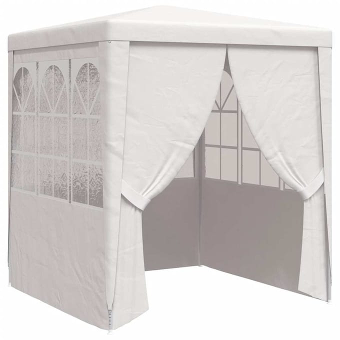 vidaXL - Partytent - met - zijwanden - professioneel - 90 - g/m² - 2x2 - m - wit