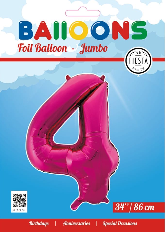 Folieballon 34" nmr. 4 - Roze