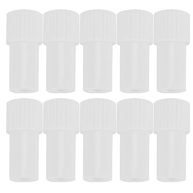 10pcs Dental Saliva Suction Ejector Strong to Weak Tube Converter Connector Adapter11mm to 6.5mm white
