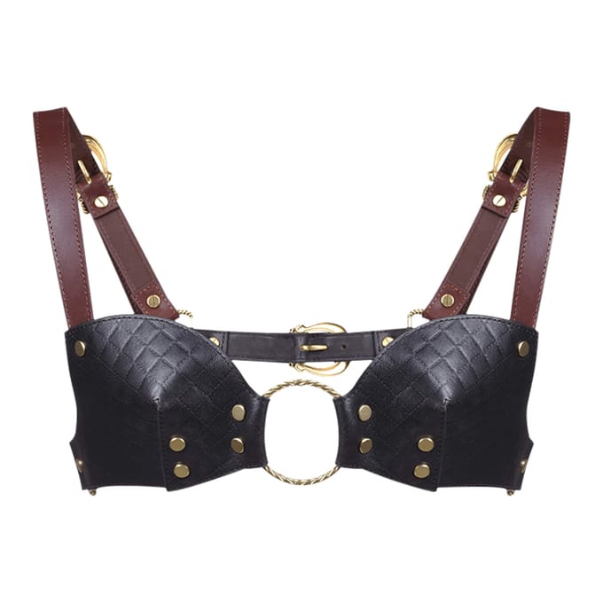 Liebe Seele - The Equestrian Leather Bralette - Leren Bralette Medium
