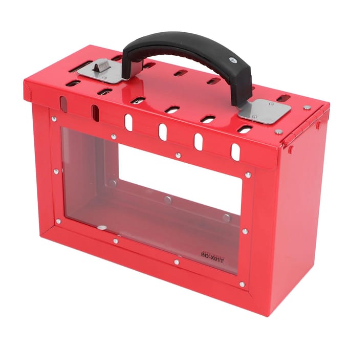 Lockout Tagout Groepsvergrendelbox Draagbaar 12 Sleutels Veiligheidshangslot Helder Acryl Stalen Plaat white