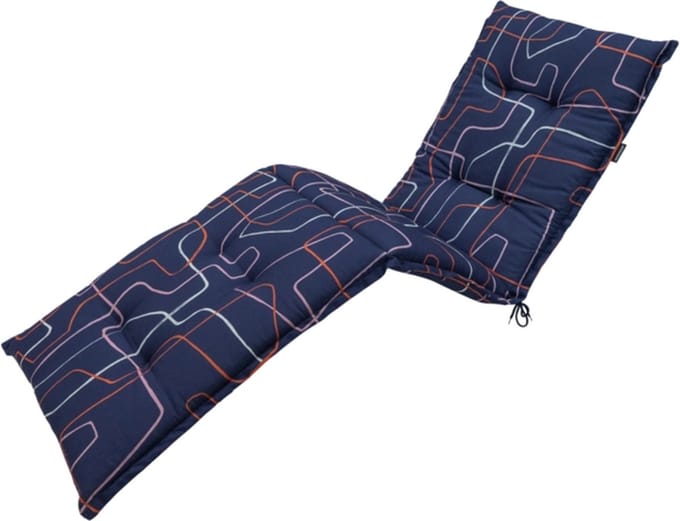 Madison - Tuinkussen - Ligbedkussen - 200x65cm - Joah Indigo - Blauw