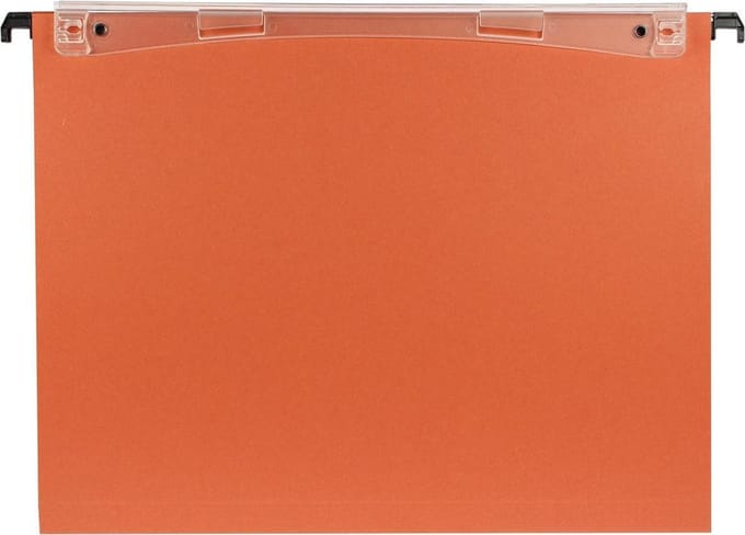 Esselte Orgarex Dual Verticale Hangmap - A4 - 25 stuks - Oranje - Voor Thuiswerken - Ideaal Voor Thuiskantoor