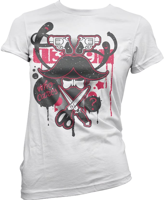 Hybris Dames-T-shirt ‘Who Cares Girly’ SH-5-15425-H26-9