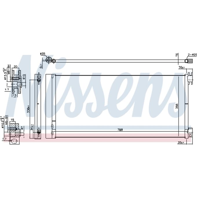 Condensator, airconditioning NISSENS 940596
