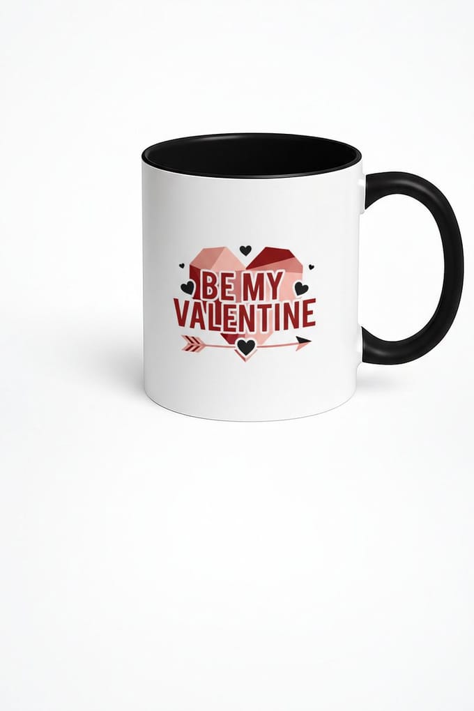 Valentijn Mok - Be My Valentine - Liefdeshart Design Cadeau