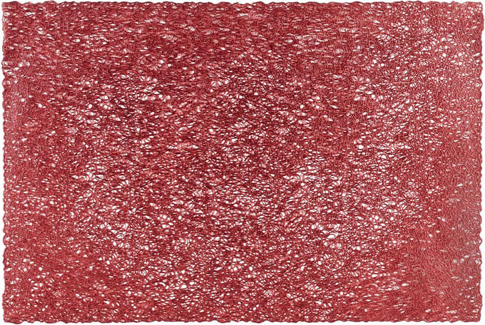Placemat SPAGHETTI rechthoekig, SET/6, 30x45 cm, rood
