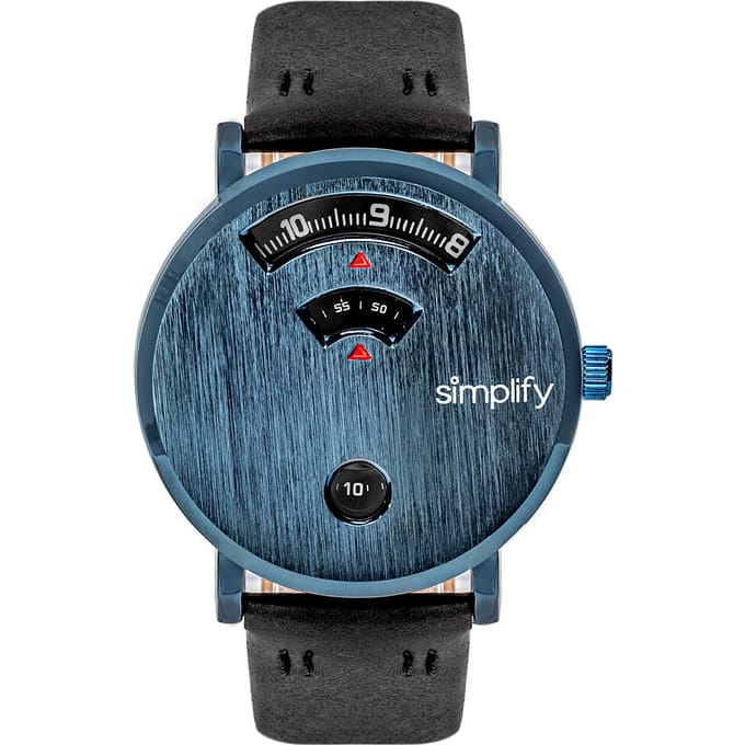 Vereenvoudig de 7000 lederen band horloge