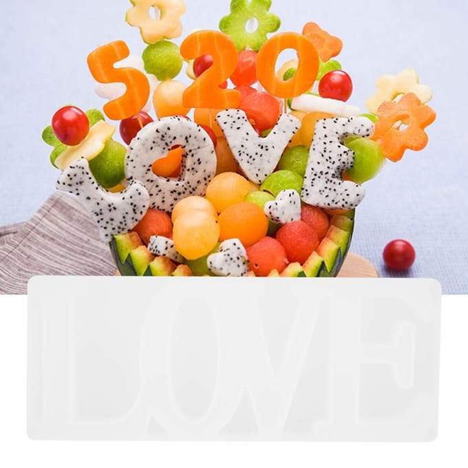 Moule à gâteau élégant en forme de lettre anglaise Moule de cuisson en silicone Outil Accessoires de décoration DIY gray