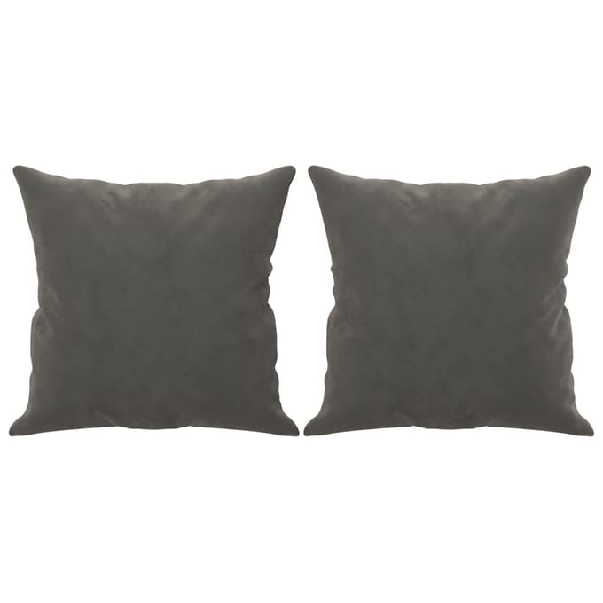 vidaXL - Sierkussens - 2 - st - 40x40 - cm - fluweel - donkergrijs