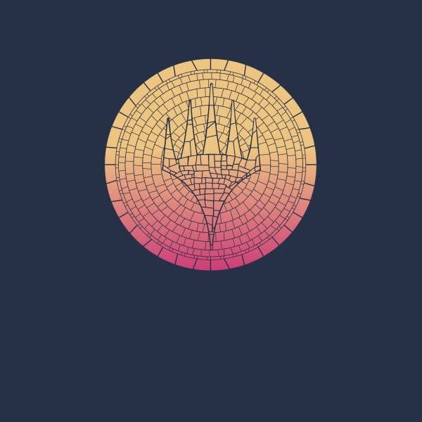 Magic: The Gathering Theros: Beyond Death Planeswalker Symbol Gradient Women's T-Shirt - Navy - M