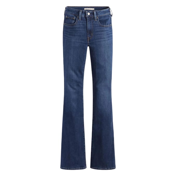 Levis Dames/Dames Hoog Uitlopende Jeans (Donkerblauw)