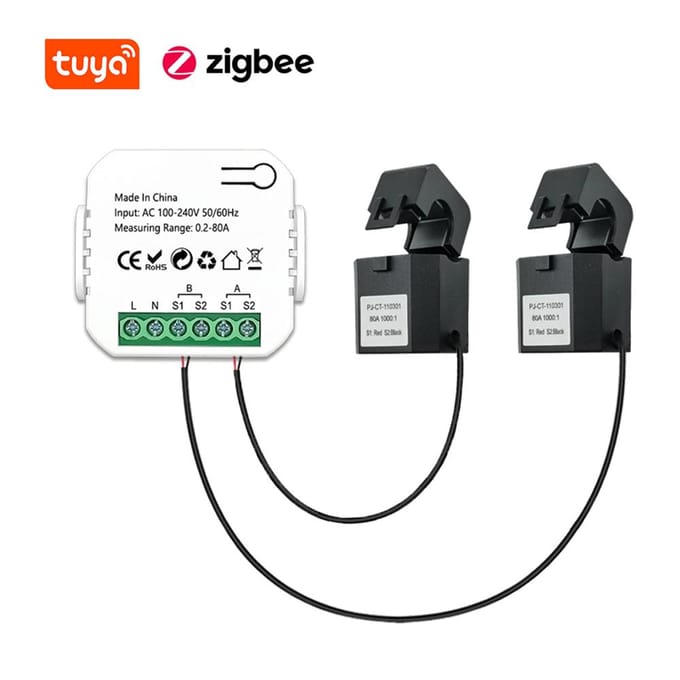 Consommation de production d'énergie de système solaire photovoltaïque de compteur d'énergie intelligent de Tuya ZigBee bidirectionnelle multicolore