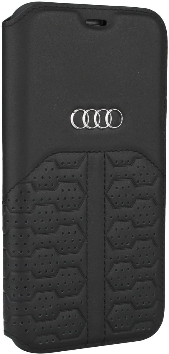 Audi hoesje - Zwart - iPhone 12 Mini - Book Case - A6 Serie - Genuine Leather