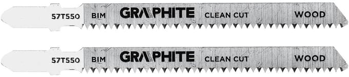 GRAPHITE 57T550 Serie - Decoupeerzaagblad - 15 TPI - 2 stuks - T-Schacht