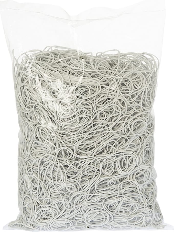 Rubbermagazijn - Elastiekjes - Wit - 80x1,5mm - Circa 1700 stuks - Elastiekjes rubber