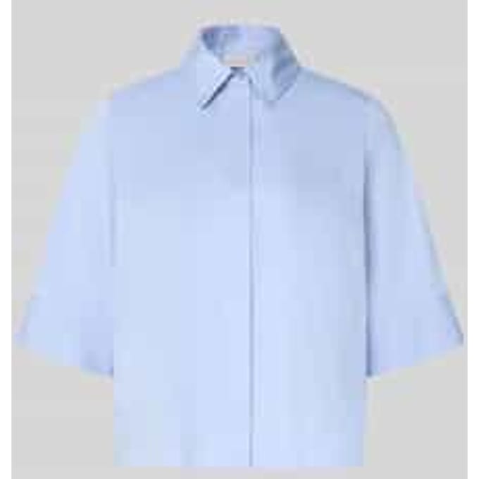 boxy fit blouse met blinde knoopsluiting