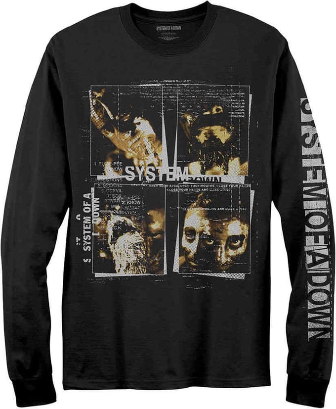 System Of A Down - Face Boxes Longsleeve shirt - M - Zwart