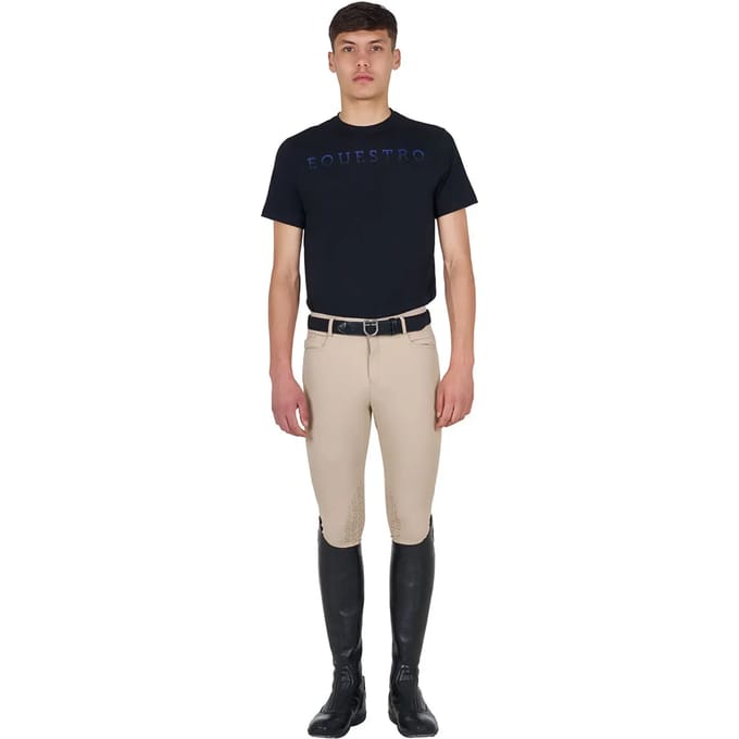 T-shirt met borstprint Equestro