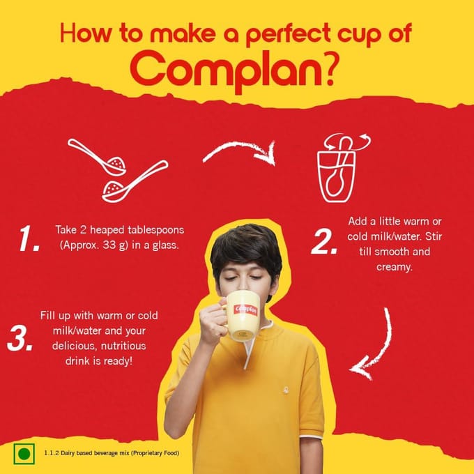 Complan Voedingsdrankpoeder voor Kinderen Royale Chocoladesmaak 700 g Karton Hoog Eiwit Groeiondersteuning yellow