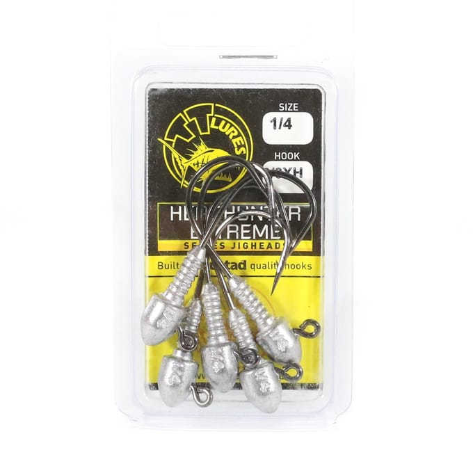 Tackle Tactics TT Head Hunter Extreme Tête plombée 1/4 oz 3/0 XH 5/paquet (1548) black
