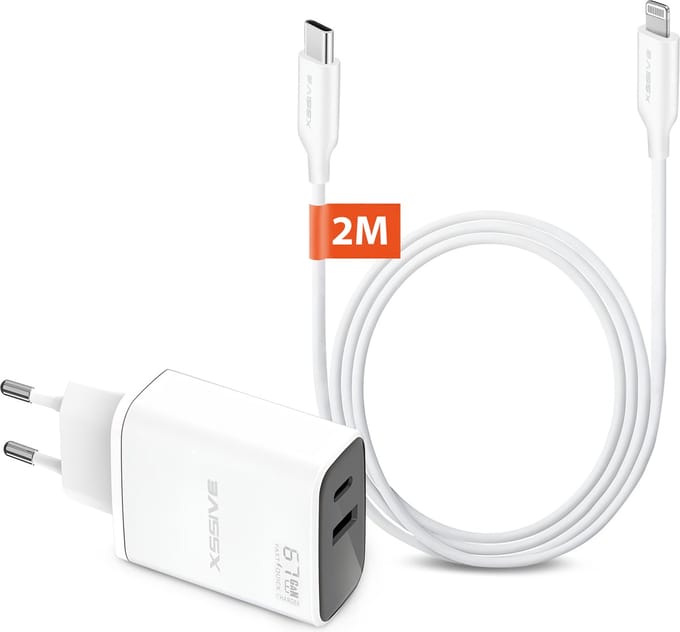 Xssive Originele Oplader + Kabel - 2 Meter - Geschikt voor Apple Lightning naar USB-C Oplaadkabel