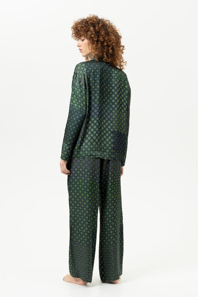 Lange pyjama Serie Greenline Tie Mystic Jade