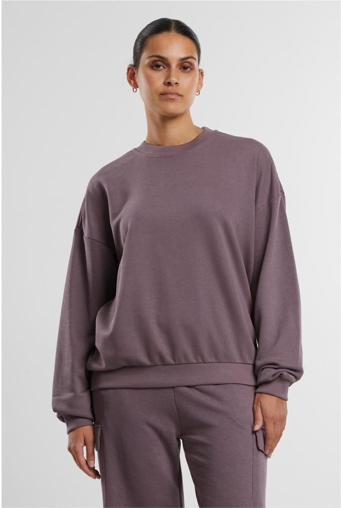 Urban Classics - Oversized Light Terry Crewneck sweater/trui - XL - Paars