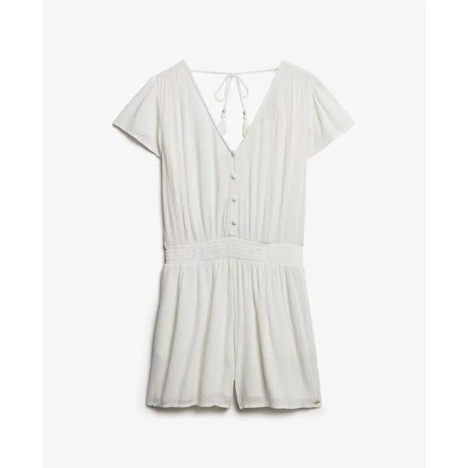 Superdry Printed Playsuit Wit S Vrouw