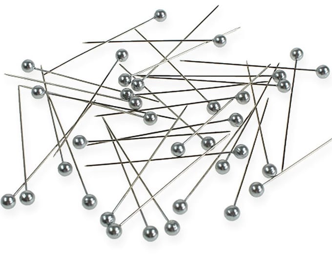 Parelspelden zilver 65 mm - set van 100 stuks