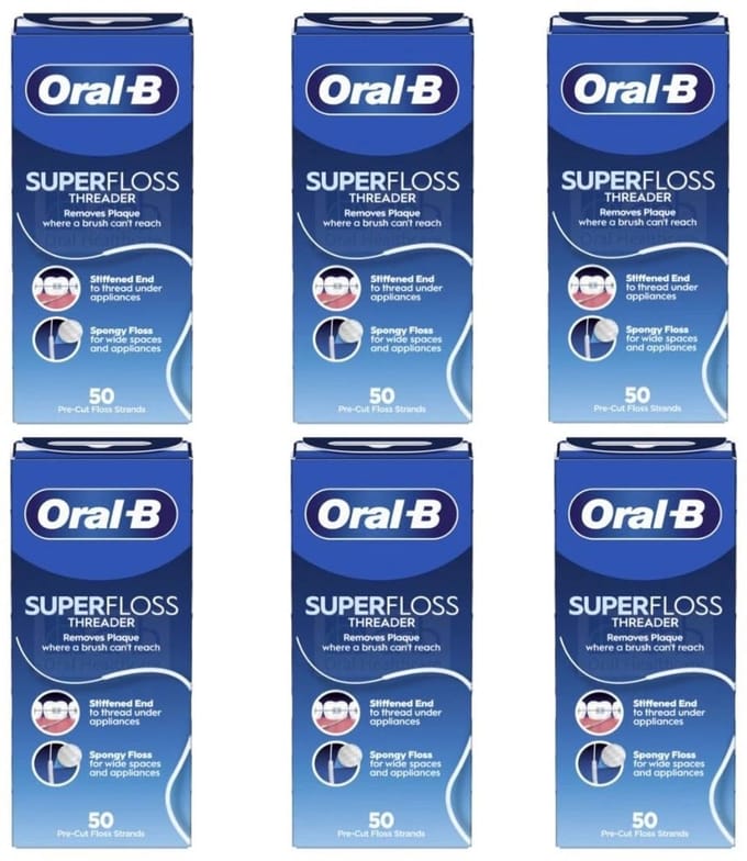 Oral-B Flosdraad - Super Floss - 50 stuks - 6 stuks Voordeelverpakking