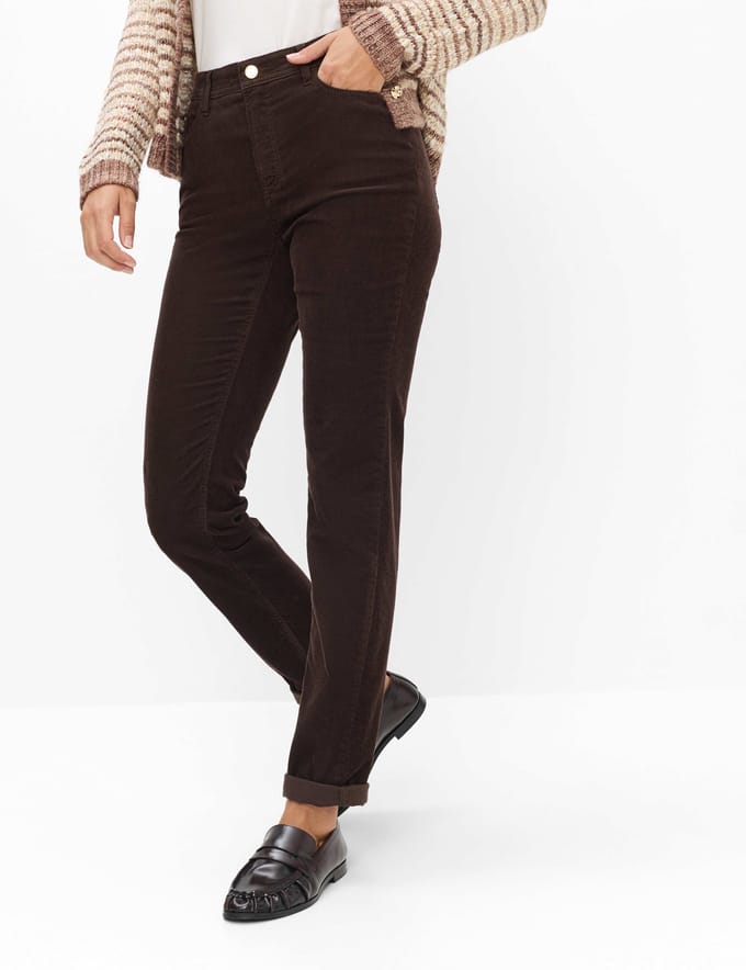 Brax Dames Jeans  Style CAROLA BRUNETTE, donkerbruin, maat 44
