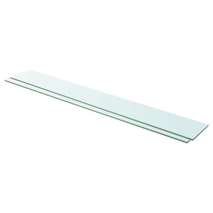 vidaXL - Schappen - 2 - st - 110x15 - cm - glas - transparant