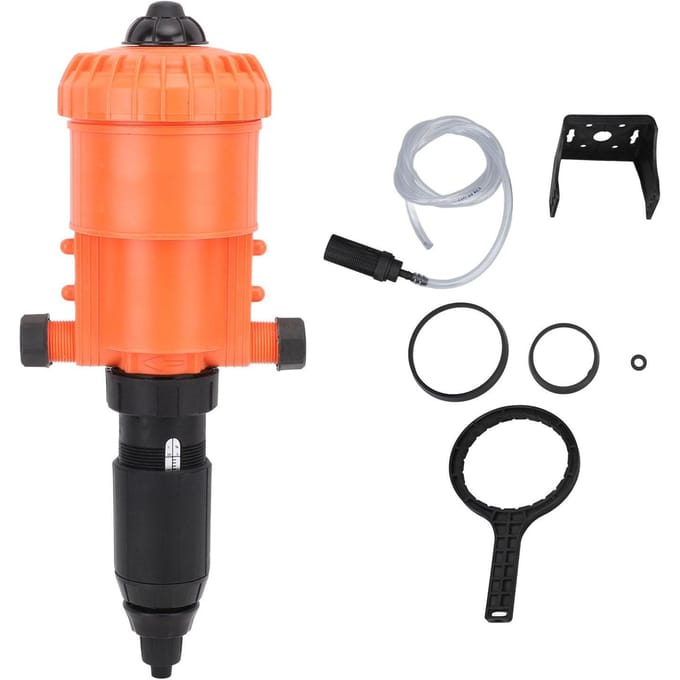 1?5 procent Meststofinjector Doseerpomp met G3/4 Buitendraad Eénknopsbediening Irrigatie-injector orange