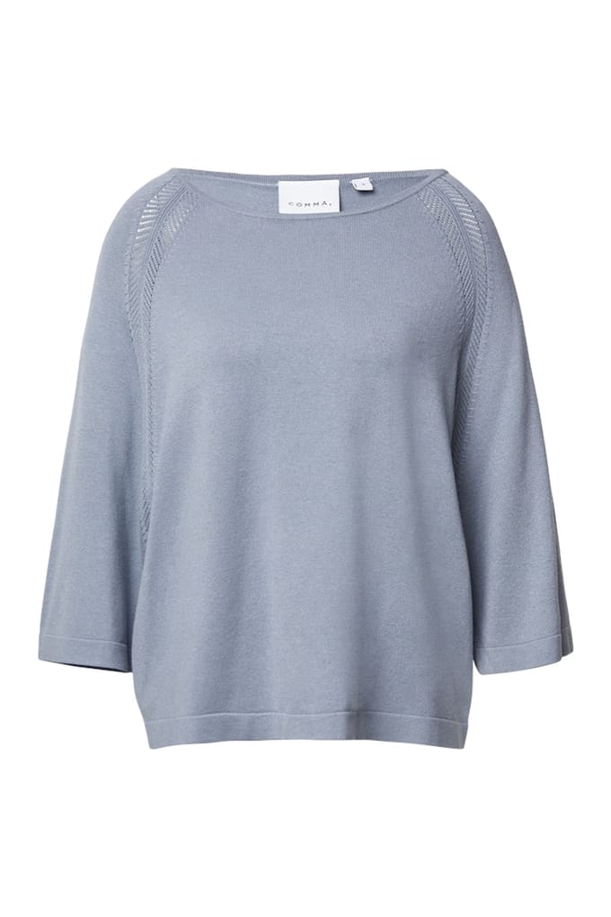 Comma Pullover Grey/black Maat: S | Longsleeves Outlet | Dames | Grijs