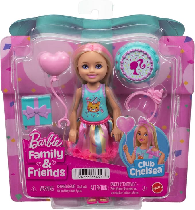 Mattel Barbie Chelsea verjaardag pop met accessoires - Barbie speelgoed.