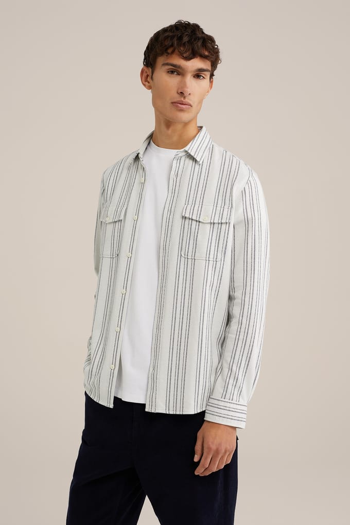 WE Fashion Overshirt Light Grey Taglia: M | Camicie Casual Outlet | Uomo | Grigio