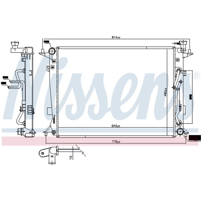 Radiator, motorkoeling NISSENS 606840